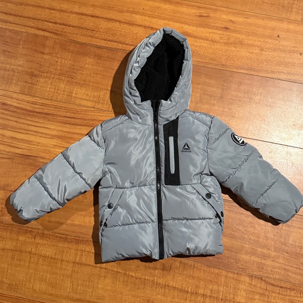 Reebok Silver and Black Jacket